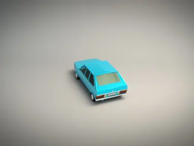 Low Poly Sedan Car 03 Low-poly 3D model