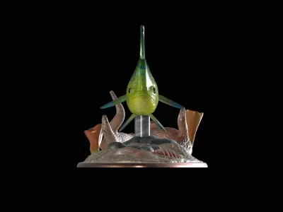 MAHI MAHI UNDERWATER STATUE DETAILED TEXTURE FOR 3D PRINTING 3D print model