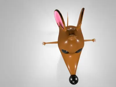 Cartoon Mouse Low-poly 3D model buy