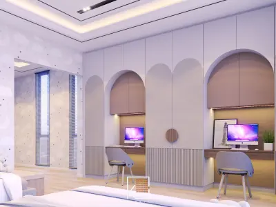 Design Twin Bedroom 3D model