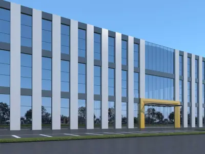 Industrial Building Factory 3D model