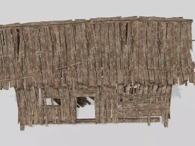 Thatch Hut House 07 For Games and Films 3D Model Low-poly 3D model