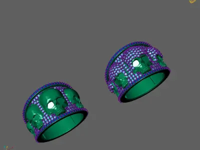 Skull Ring 3D print model