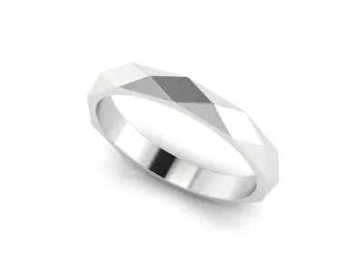 Faceted Gold Ring - USA Size 7 3D print model