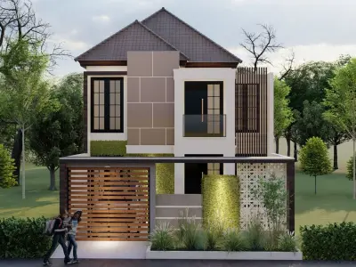 desain rumah  3D model