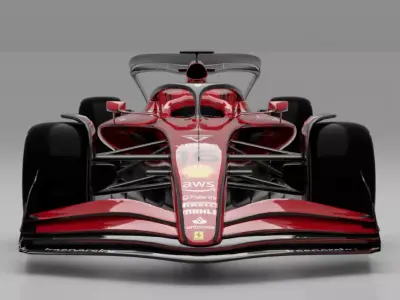 F1 Ferrari SF22 season 2022 Low-poly 3D model