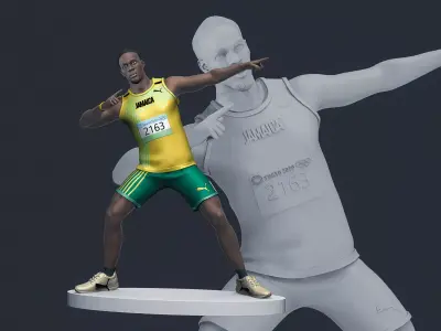  Usain Bolt 3D Printable 2 3D print model