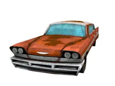 OLD Rusty Car Low-poly 3D model