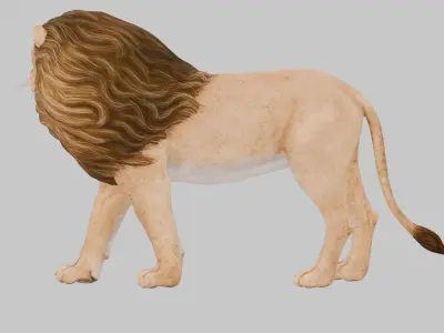  lion 3D Model Low-poly 3D model