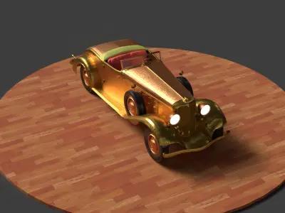 Chinese vintage car   Low-poly 3D model from CGTrader