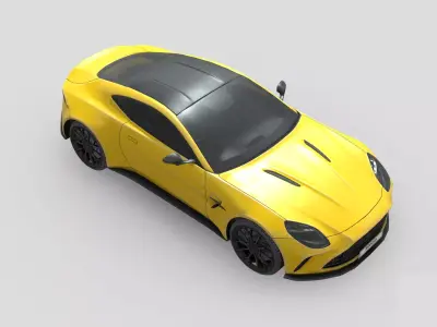Low Poly Car - Aston Martin Vantage Low-poly 3D model