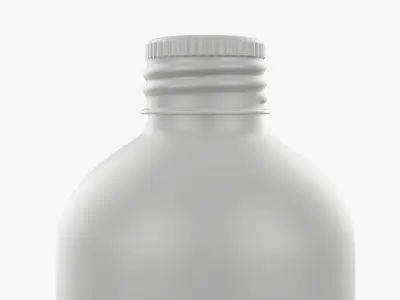 Bottle with cap metal small 3D model