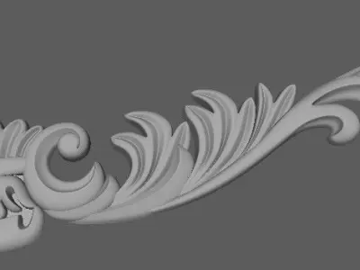Central decor ornament for furniture 3D model 743