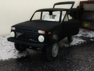 RC car Lada Niva with interior chassis WPL C24 stl file 3D print model