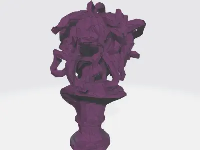 Medusa bust WIREFRAME VORONOI WIREMESH MESH 3D print model