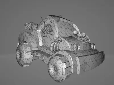 Cartoon Car Low-poly 3D model
