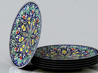 Plate Central Asia 4 3D model