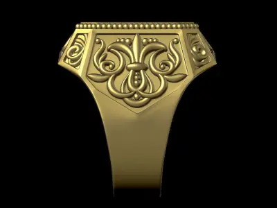 lion ring for man 3D print model