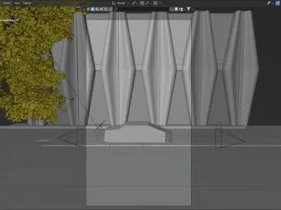Office Automotive 3D Scene  3D Blender File 3D model