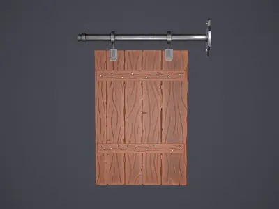 Blacksmith signboard Low-poly 3D model