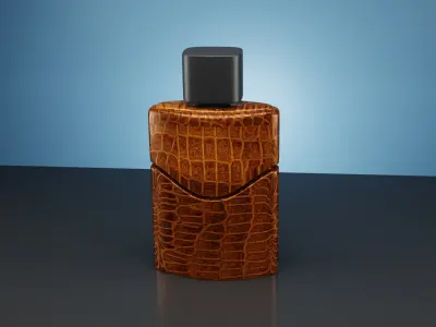 Luxury Perfume Bottle Crocodile Leather Pattern Designer  Free 3D model