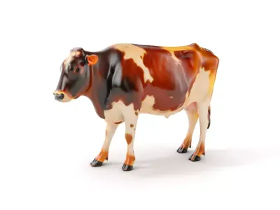 Realistic Cow Model Pack Low-poly 3D model