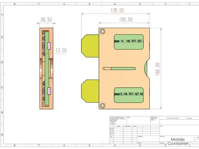 H MOBILE PHONE CONTAINER DESIGN PLAN FOR 3D PRINTING Free 3D print model