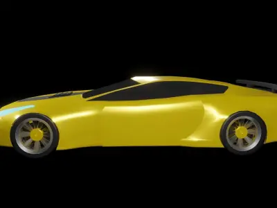 Sports car low poly 3d models 3D model
