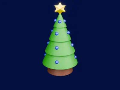 Christmas Tree 3D Printable Model - Festive Holiday Design 3D model