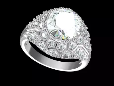 Wedding Ring  3D print model 28