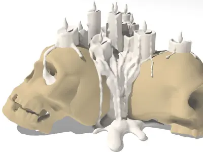 skull candle 3D model
