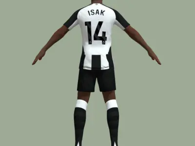 T-Pose Rigged Alexander Isak Newcastle 24-25 3D model