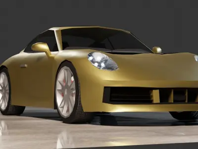 Porsche 911 8th gen Low-poly 3D model