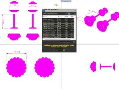 Round Halo Stud Earrings Women 3D print model 3D print model