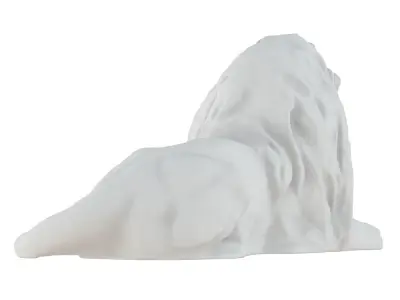 Park Lion Sculpture 3D model