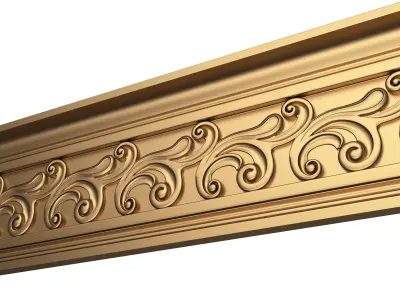 Cornice Decoration Molding 011 Low-poly 3D model