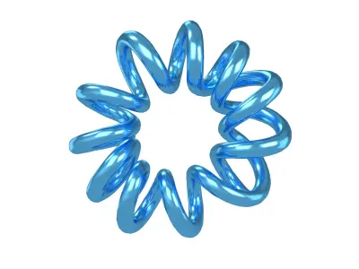 Abstract Coil Shape v1 004 Low-poly 3D model