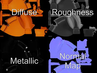 Luxurious Leather Handbag D Model Pack Low-poly 3D model