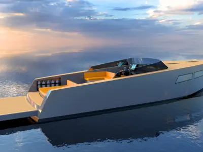 VanDutch 40 Yacht Low-poly 3D model