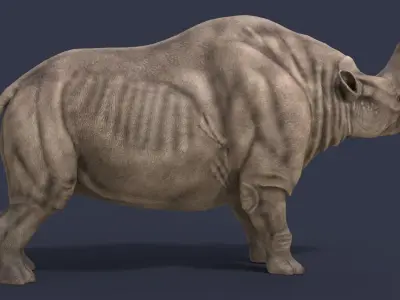Embolotherium rhinoceros Low-poly 3D model