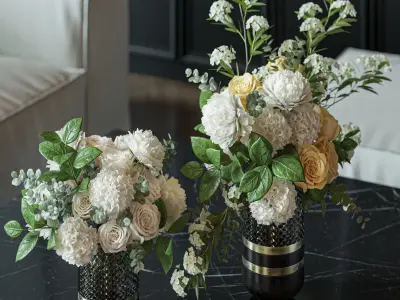 Flower Set 040 3D model