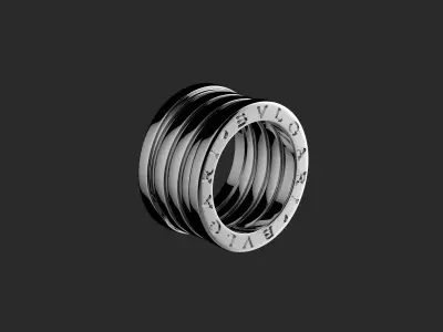 BULGARI - B ZERO 1 - RING - FOUR BAND VERSION 3D print model