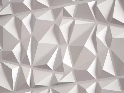 Volumetric plaster wall 3D panel 3D model