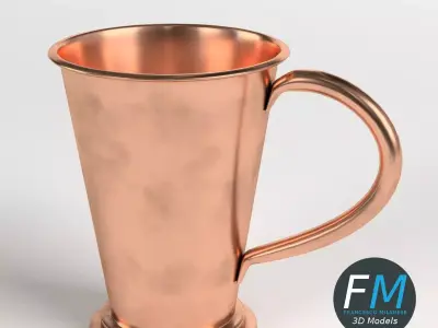 Copper mug cup 3D model