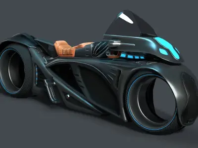 Sci fi Bike Lowpoly model Low-poly 3D model