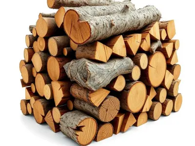 Firewood Stack model pack for D rendering and games Low-poly 3D model