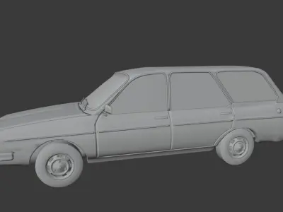 Renault 12 Car Low-poly 3D model