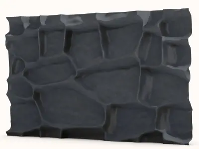 Jagged Boulder Defense Wall 3D model