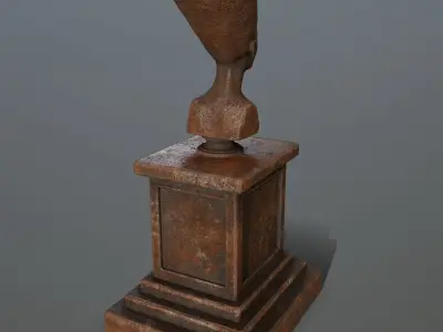 Nefertiti egyptian statue Low-poly 3D model