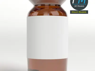 Energy drink bottle 3D model